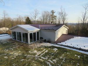 New sunroom porch home addition