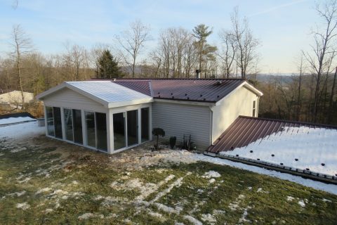 New sunroom porch home addition